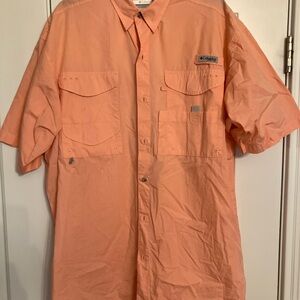 Columbia PFG Men's Pink Button Down Shirt